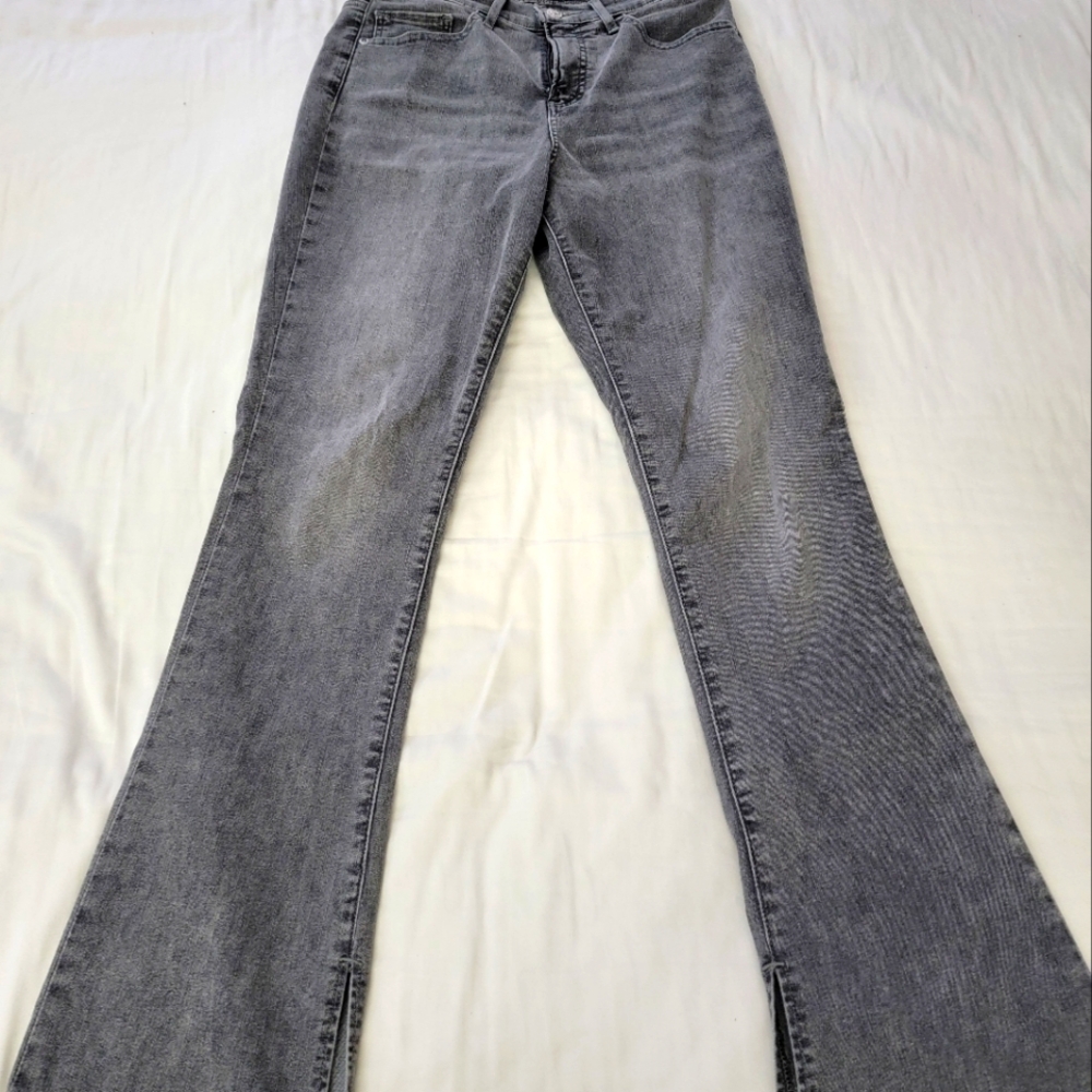 Express Skyscraper Gray Flare Leg Jeans - Picture 2 of 2